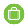 Luggage included in the ticket